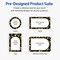Avery Printable Square Labels, 3" x 3", Glossy White, Pre-printed Arched Black Border/Golden Leaf Design, Sure Feed Technology, Laser & Inkjet Compatible, 120 Total